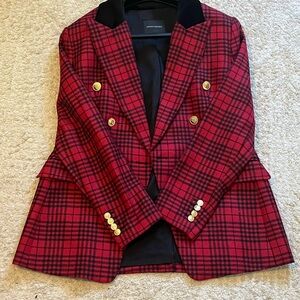 Banana Republic Red and Black Plaid Blazer

Measurements: 18 x 29 inches